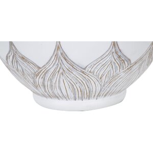 Mauro Ferretti Tischlampe Atene E27 Ø 38x59 cm weiß gewaschen braun