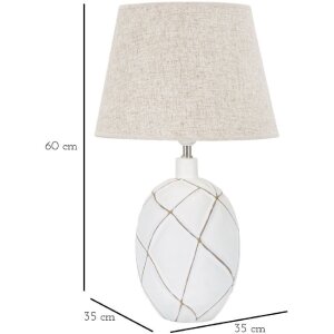 Настольная лампа Mauro Ferretti линии E27 Ø 35x60 см белый мытый