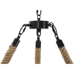 Mauro Ferretti Deckenleuchte Seilkreis 6-flammig E27 Ø 64x90 cm braun schwarz