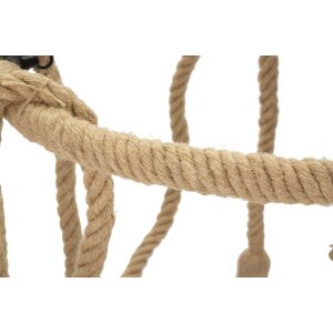 Mauro Ferretti Deckenleuchte Seilkreis 6-flammig E27 Ø 64x90 cm braun schwarz