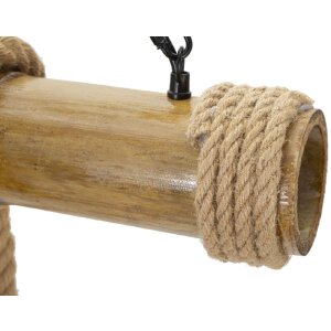Mauro Ferretti Deckenleuchte Bambusseil 6-flammig E27 80x15x120 cm braun