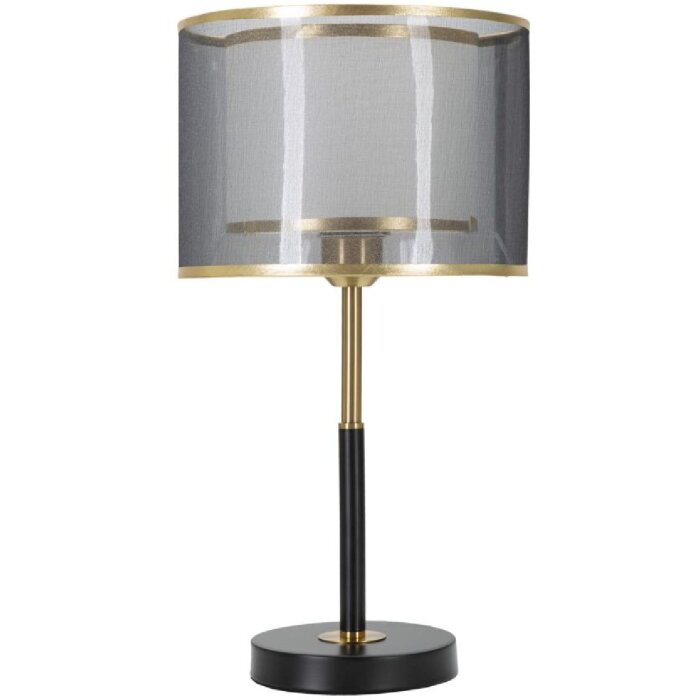 Mauro Ferretti Tischleuchte Ebenen E27 Ø 25x48 cm schwarz gold