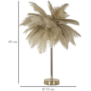 Mauro Ferretti настольная лампа пальма 2-светлая E14 Ø 55x60 см верблюжье золото