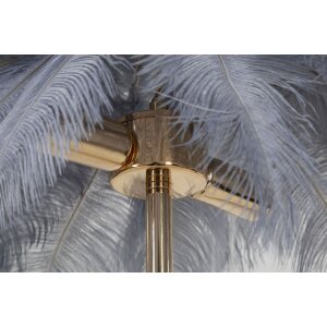 Mauro Ferretti Tischleuchte Palme 2-flammig E14 Ø 55x60 cm grau gold