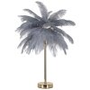 Mauro Ferretti Tischleuchte Palme 2-flammig E14 Ø 55x60 cm grau gold