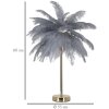 Mauro Ferretti Tischleuchte Palme 2-flammig E14 Ø 55x60 cm grau gold