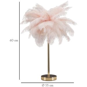 Mauro Ferretti настольная лампа пальма 2-светлая E14 Ø 40x55 см розовое золото