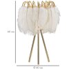 Mauro Ferretti Tischleuchte Federständer E27 Ø 40x60 cm gold weiß