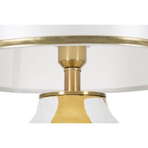 Mauro Ferretti Настольная лампа керамическая E27 Ø 40x70 см золотисто-белая