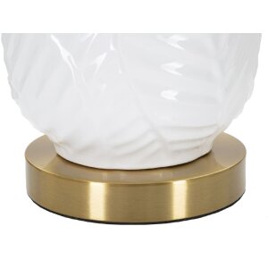Mauro Ferretti Настольная лампа керамическая E27 Ø 40x70 см золотисто-белая