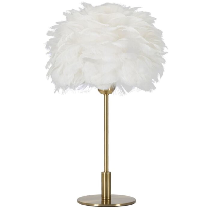 Mauro Ferretti Tischleuchte Kugelfeder E27 Ø 30x50 cm gold weiß