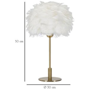 Mauro Ferretti Tischleuchte Kugelfeder E27 Ø 30x50 cm gold weiß