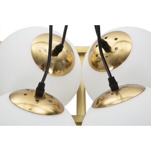 Mauro Ferretti Deckenleuchte Japan Quadrat 4-flammig E27 45x45x20 cm gold weiß