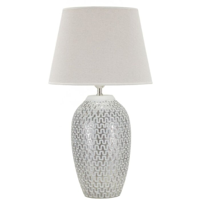 Настольная лампа Mauro Ferretti Волна E27 Ø 35x65 см серебристо-белый