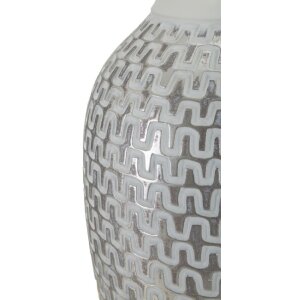 Настольная лампа Mauro Ferretti Волна E27 Ø 35x65 см серебристо-белый