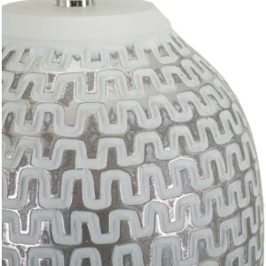 Настольная лампа Mauro Ferretti Волна E27 Ø 35x65 см серебристо-белый