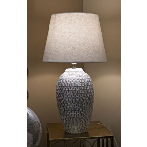 Настольная лампа Mauro Ferretti Волна E27 Ø 35x65 см серебристо-белый