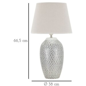 Настольная лампа Mauro Ferretti Волна E27 Ø 35x65 см серебристо-белый