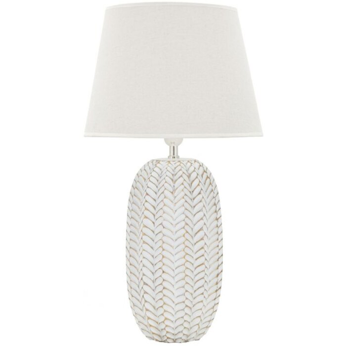 Настольная лампа Mauro Ferretti лист E27 Ø 35x65 см белое золото