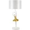 Mauro Ferretti Tischleuchte Tänzerin E27 Ø 28x64 cm gold weiß