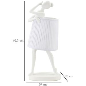 Mauro Ferretti Tischleuchte Ballett E14 Ø 29x25x62,5 cm weiß