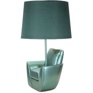 Mauro Ferretti Tischleuchte Jahrhundertmitte E27 26x43 cm türkis