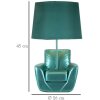 Mauro Ferretti Tischleuchte Jahrhundertmitte E27 26x43 cm türkis