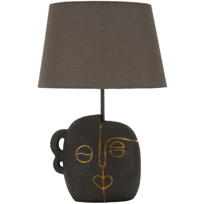 Mauro Ferretti Tischleuchte Tribal E27 Ø 30,5x46 cm braun gold