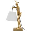 Настольная лампа Mauro Ferretti Зайцы золотая белая 26x16x47 см