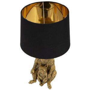 Mauro Ferretti Настольная лампа Собака E27 26x43,8 см золотая черная