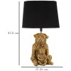 Mauro Ferretti Настольная лампа Собака E27 26x43,8 см золотая черная