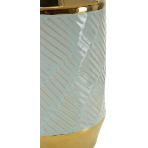 Mauro Ferretti Tischleuchte Kapstadt E27 Ø 30x47 cm hellblau gold