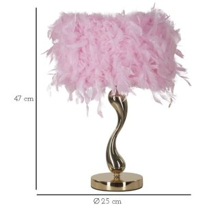 Mauro Ferretti Tischleuchte Cart E27 Ø 25x47 cm rosa gold