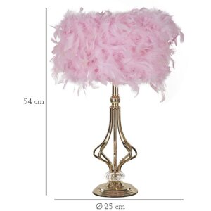 Mauro Ferretti Tischleuchte Tarty E27 Ø 25x54 cm rosa gold