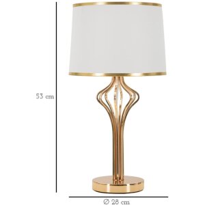 Mauro Ferretti Настольная лампа Slimmy E27 28x53 см белая золотая
