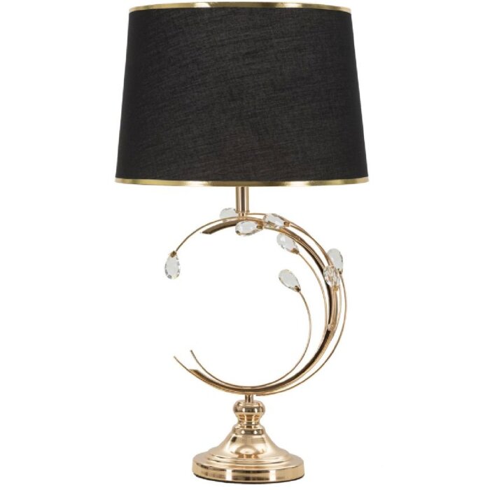 Mauro Ferretti Tischleuchte Bruxelles E27 Ø 36x65 cm schwarz gold