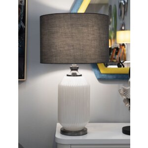 Mauro Ferretti Heiterkeit Настольная лампа E27 37,5x65 см белая серая