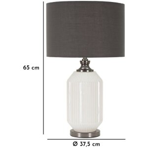 Mauro Ferretti Heiterkeit Настольная лампа E27 37,5x65 см белая серая