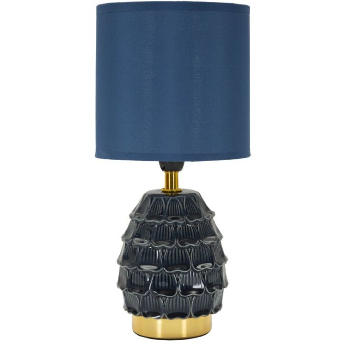 Mauro Ferretti Nachttischleuchte Pigny E14 Ø 15x30,5 cm blau