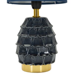 Mauro Ferretti Nachttischleuchte Pigny E14 Ø 15x30,5 cm blau