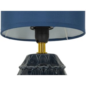 Mauro Ferretti Nachttischleuchte Pigny E14 Ø 15x30,5 cm blau