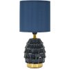 Mauro Ferretti Nachttischleuchte Pigny E14 Ø 15x30,5 cm blau