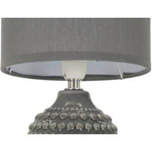 Mauro Ferretti Nachttischleuchte Punkte E14 Ø 15x30,5 cm grau