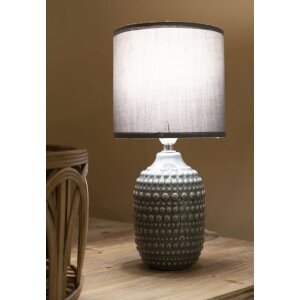 Mauro Ferretti Nachttischleuchte Punkte E14 Ø 15x30,5 cm grau