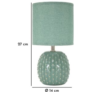 Mauro Ferretti Nachttischleuchte Pontus E14 Ø 14x27 cm salbeigrün