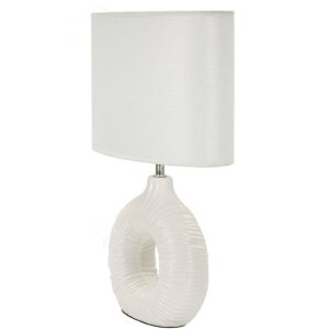 Mauro Ferretti Tischlampe Seta E14 28,5x15x43 cm weiß