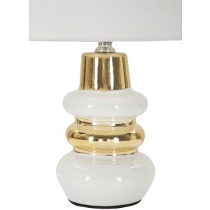 Mauro Ferretti Настольная лампа Liara E14 Ø 23x32 см белая и золотая
