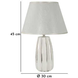 Mauro Ferretti Настольная лампа Emmi E27 Ø 30x45 см белая серебристая