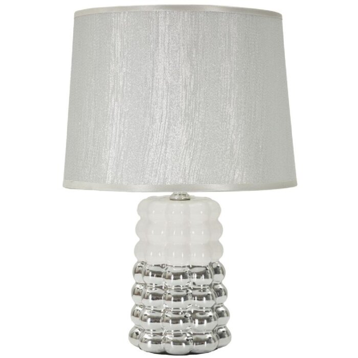 Mauro Ferretti Tischleuchte Lace E14 Ø 23x33 cm weiß silber