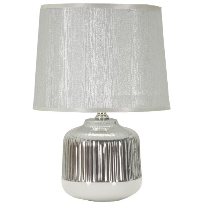 Mauro Ferretti Tischleuchte Lucina E14 Ø 20x29 cm weiß silber